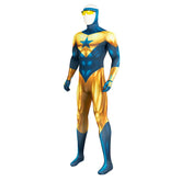 Booster Gold Michael Jon Carter Bodysuit Jumpsuits Costume for Men – Cosplay with Glasses - Coscosmos